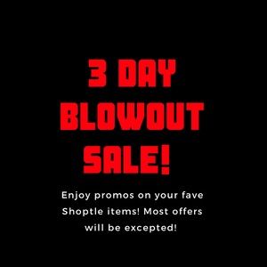 Huge blowout sale!! Send an offer and we will likely except it.
